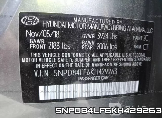 5NPD84LF6KH429263 фото 10