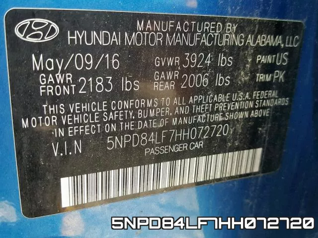 5NPD84LF7HH072720 фото 2