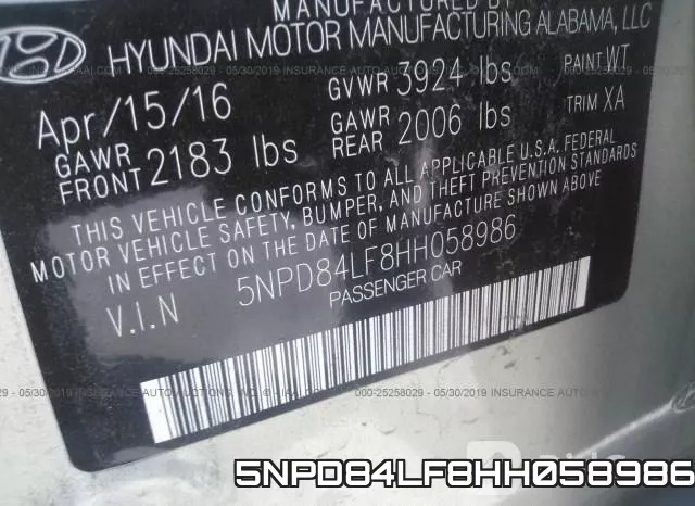 5NPD84LF8HH058986 фото 9