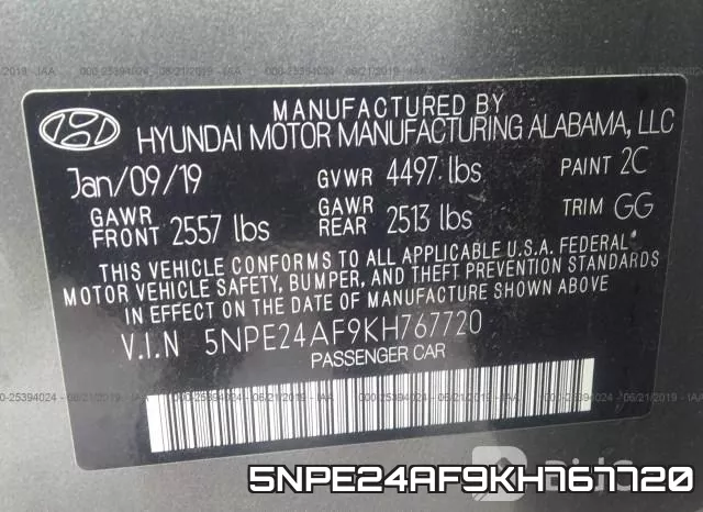 5NPE24AF9KH767720 фото 10