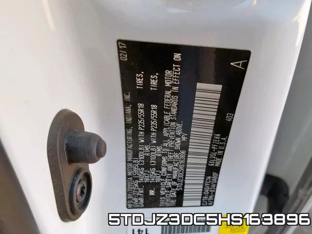 5TDJZ3DC5HS163896 фото 2