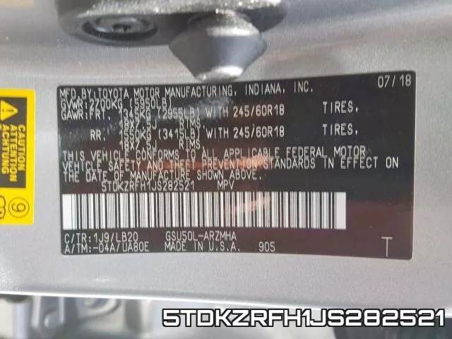 5TDKZRFH1JS282521 фото 2