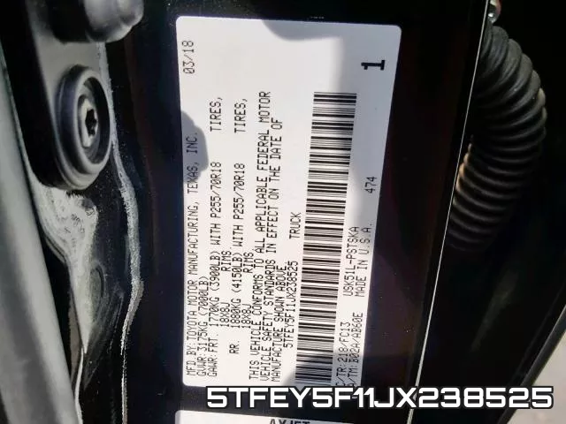 5TFEY5F11JX238525 фото 2