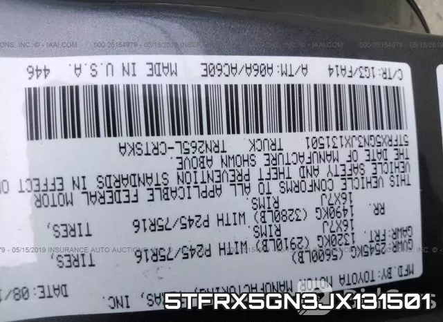 5TFRX5GN3JX131501 фото 10