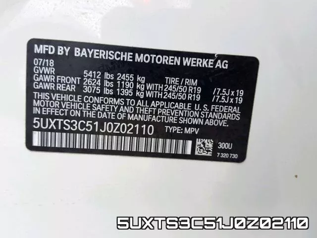 5UXTS3C51J0Z02110 фото 2
