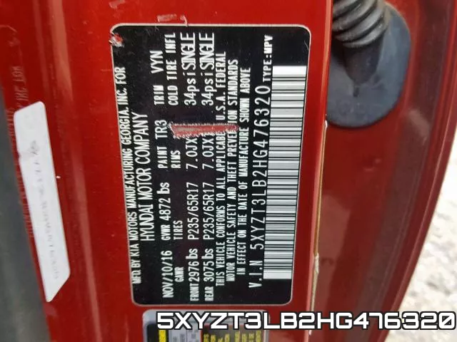 5XYZT3LB2HG476320 фото 2