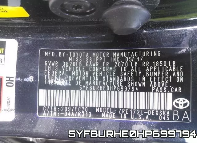 5YFBURHE0HP699794 фото 10