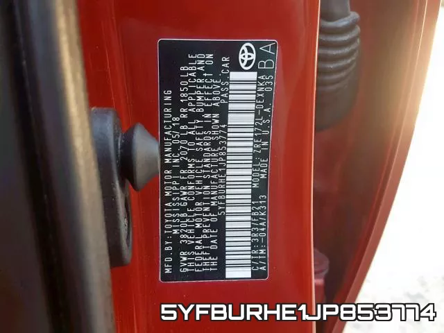 5YFBURHE1JP853774 фото 2