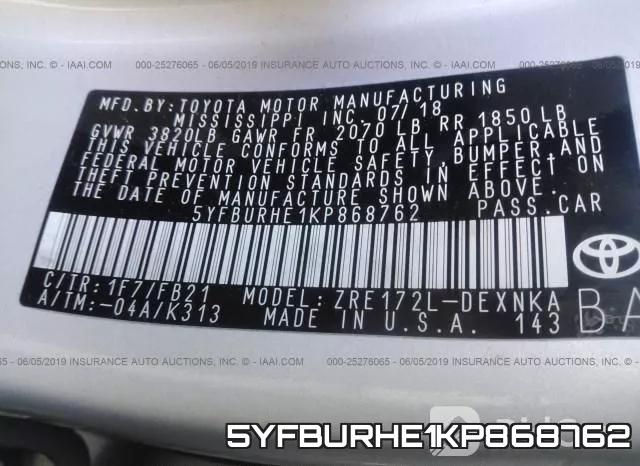5YFBURHE1KP868762 фото 10
