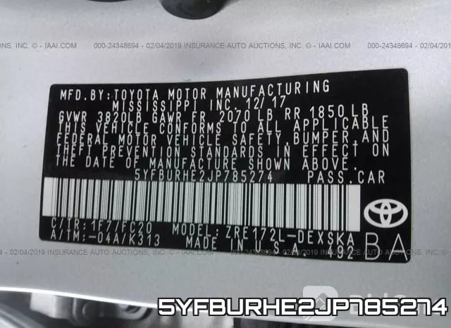 5YFBURHE2JP785274 фото 10