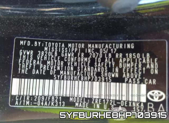 5YFBURHE8HP703915 фото 10