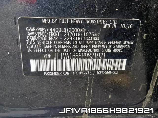 JF1VA1B66H9821921 фото 2