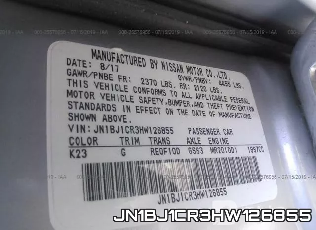 JN1BJ1CR3HW126855 фото 10