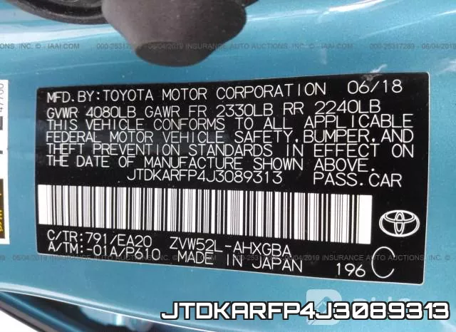 JTDKARFP4J3089313 фото 10