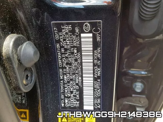 JTHBW1GG9H2148386 фото 2