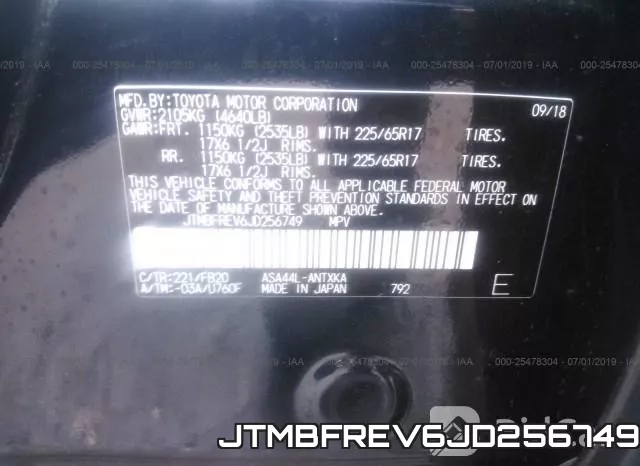 JTMBFREV6JD256749 фото 10