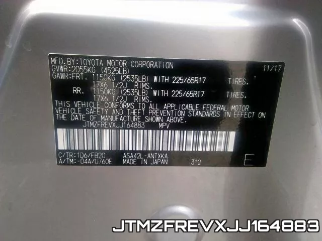 JTMZFREVXJJ164883 фото 2