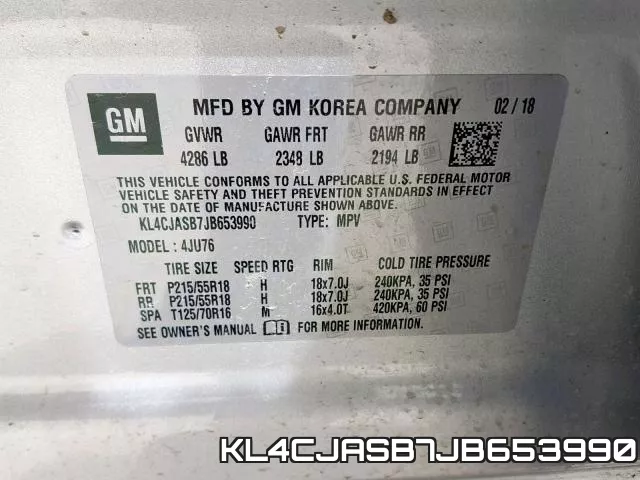 KL4CJASB7JB653990 фото 2