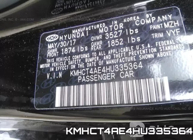 KMHCT4AE4HU335364 фото 10