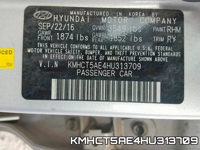 KMHCT5AE4HU313709 фото 2