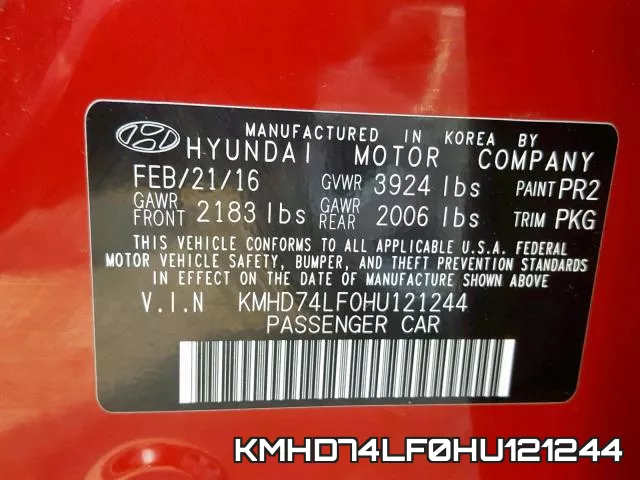 KMHD74LF0HU121244 фото 2