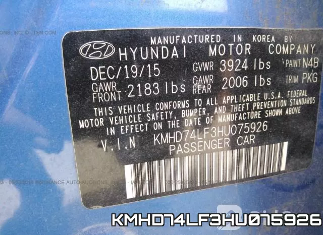 KMHD74LF3HU075926 фото 10
