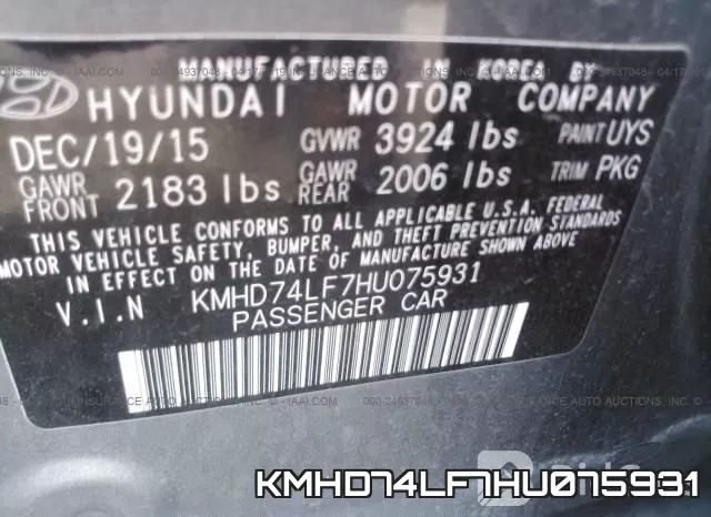 KMHD74LF7HU075931 фото 10