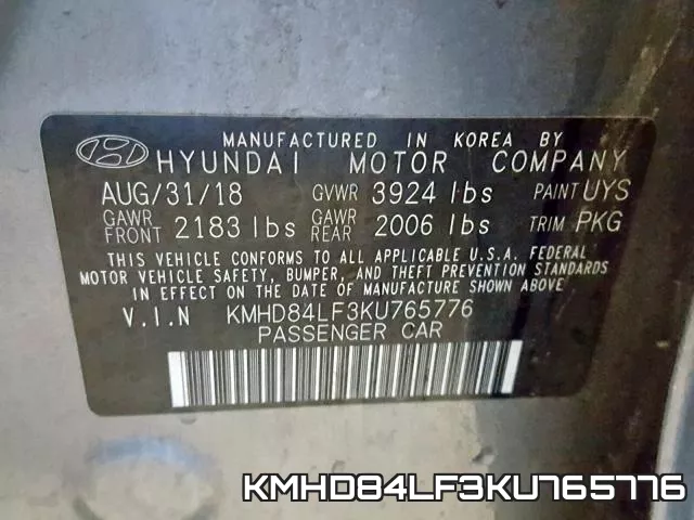 KMHD84LF3KU765776 фото 2