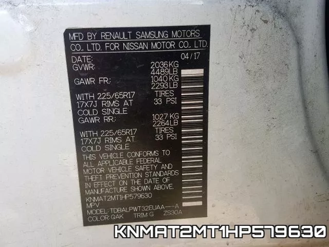 KNMAT2MT1HP579630 фото 2