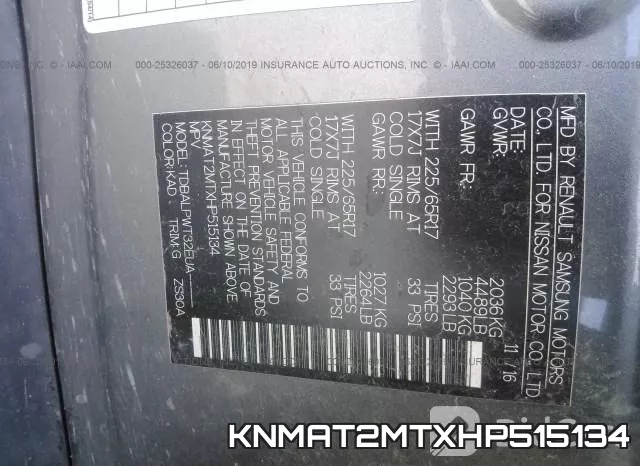 KNMAT2MTXHP515134 фото 10