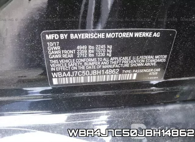 WBA4J7C50JBH14862 фото 10