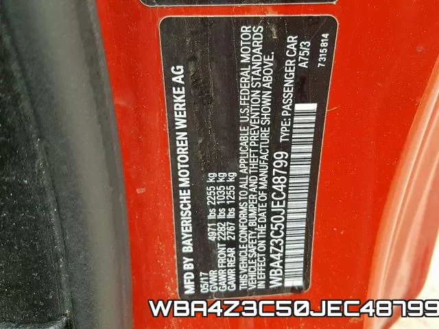 WBA4Z3C50JEC48799 фото 2