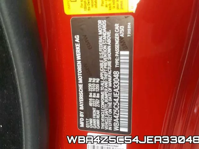 WBA4Z5C54JEA33048 фото 2