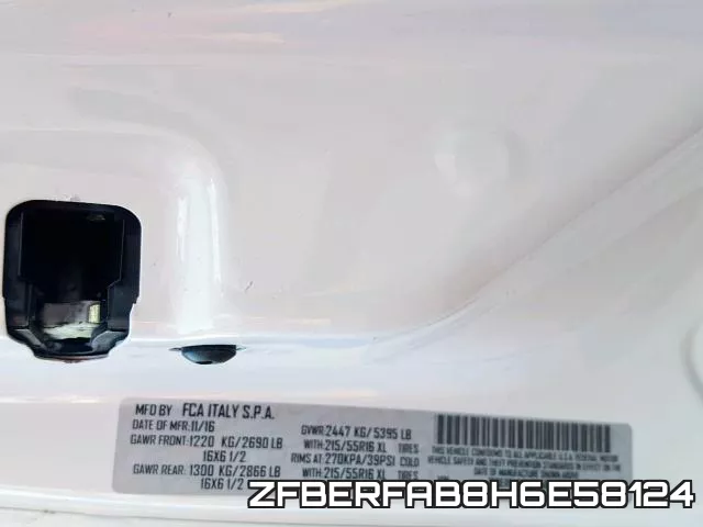 ZFBERFAB8H6E58124 фото 2