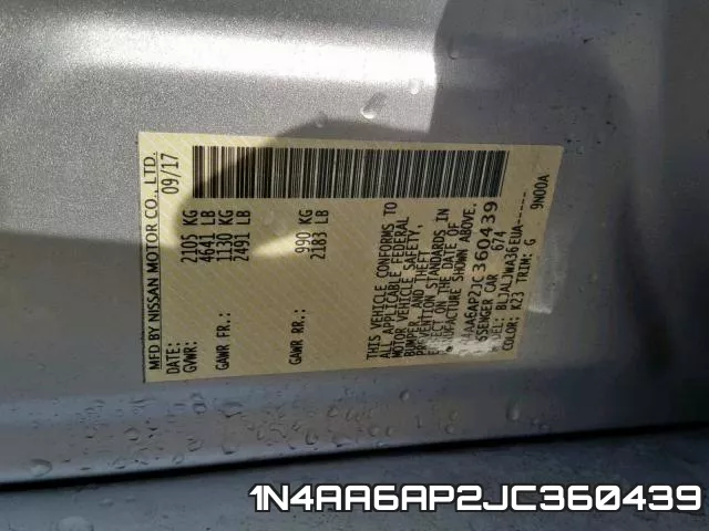 1N4AA6AP2JC360439 фото 2