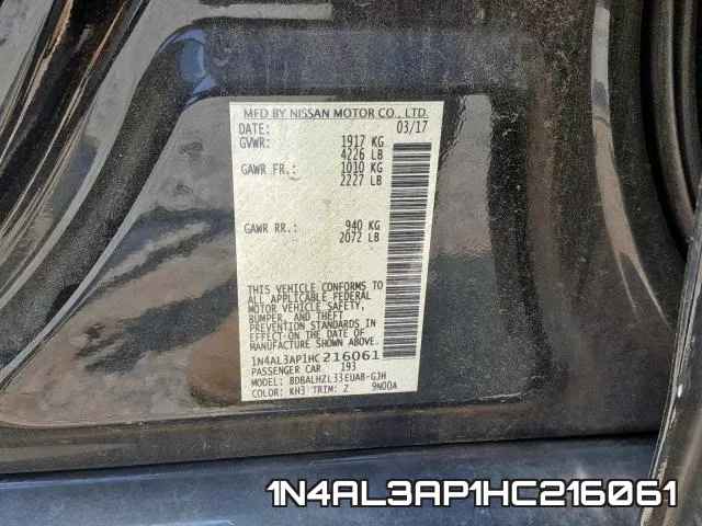 1N4AL3AP1HC216061 фото 2