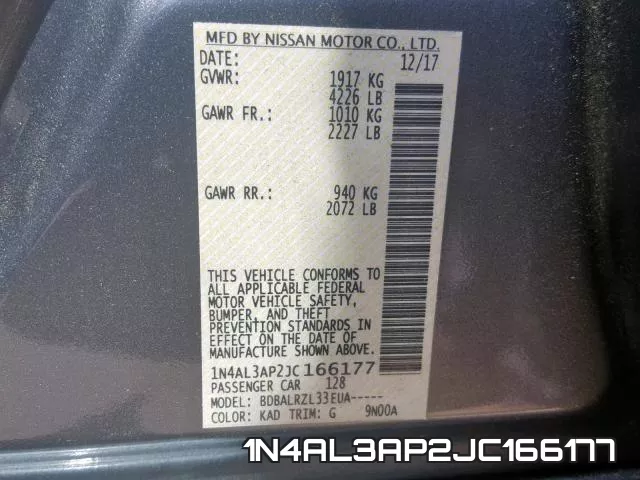1N4AL3AP2JC166177 фото 2