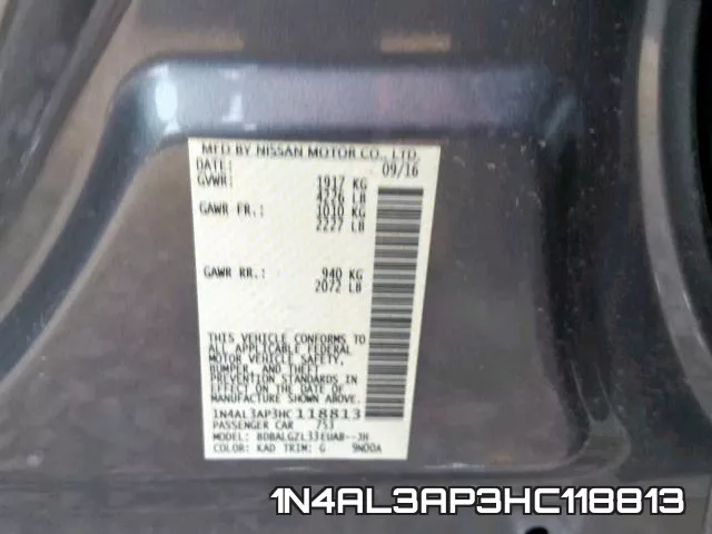 1N4AL3AP3HC118813 фото 2