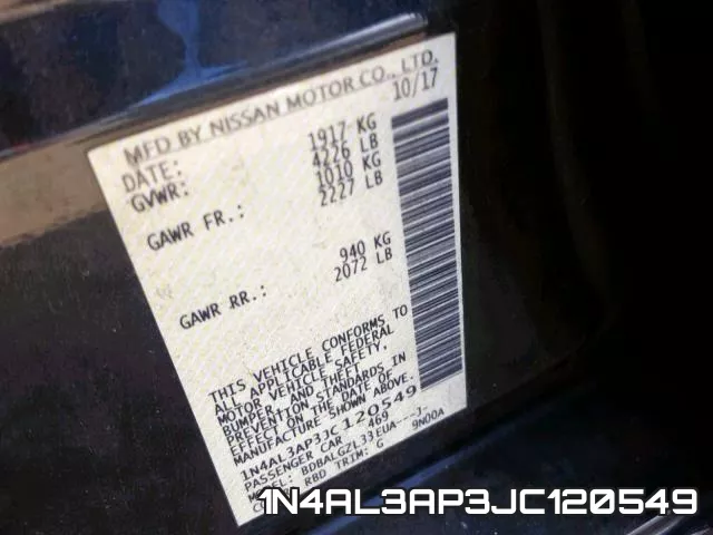 1N4AL3AP3JC120549 фото 2