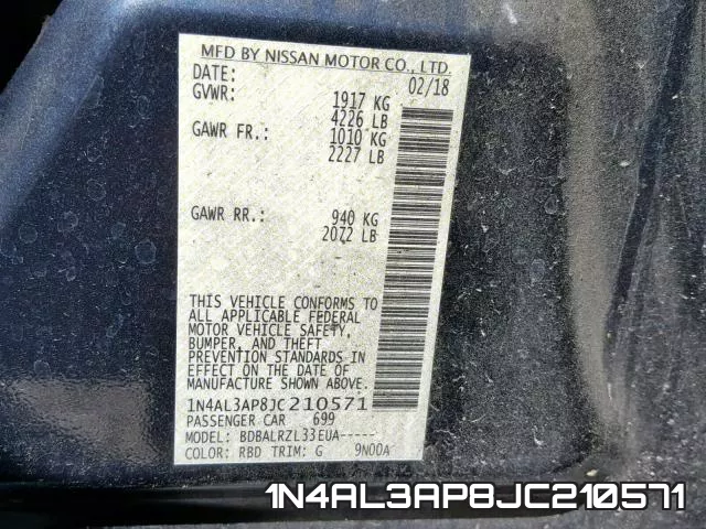 1N4AL3AP8JC210571 фото 2