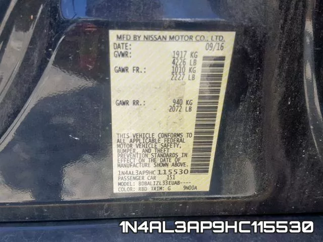 1N4AL3AP9HC115530 фото 2