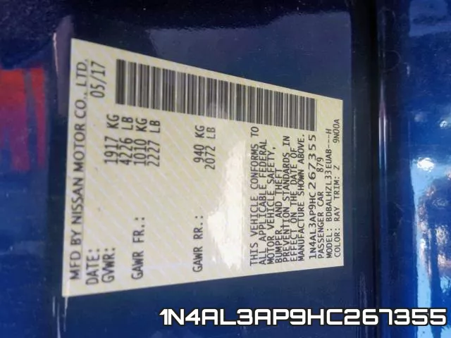 1N4AL3AP9HC267355 фото 2