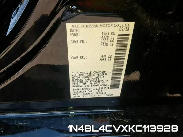 1N4BL4CVXKC113928 фото 2