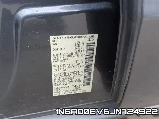 1N6AD0EV6JN724922 фото 2