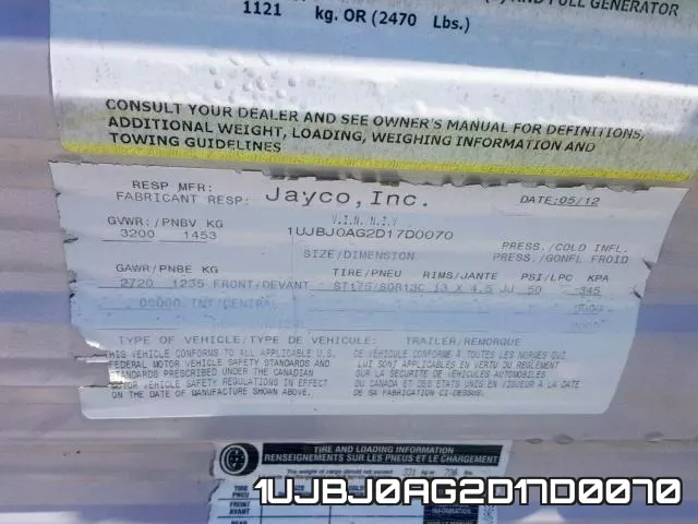 1UJBJ0AG2D17D0070 фото 2