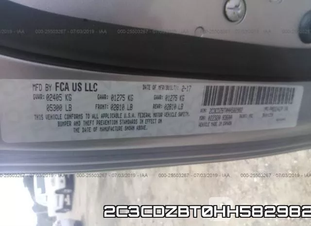 2C3CDZBT0HH582982 фото 10