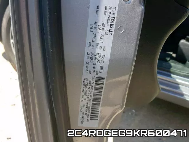 2C4RDGEG9KR600471 фото 2