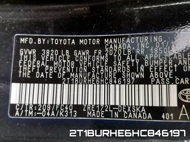 2T1BURHE6HC846197 фото 2