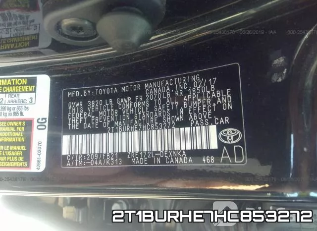 2T1BURHE7HC853272 фото 10