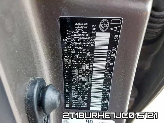 2T1BURHE7JC015121 фото 2